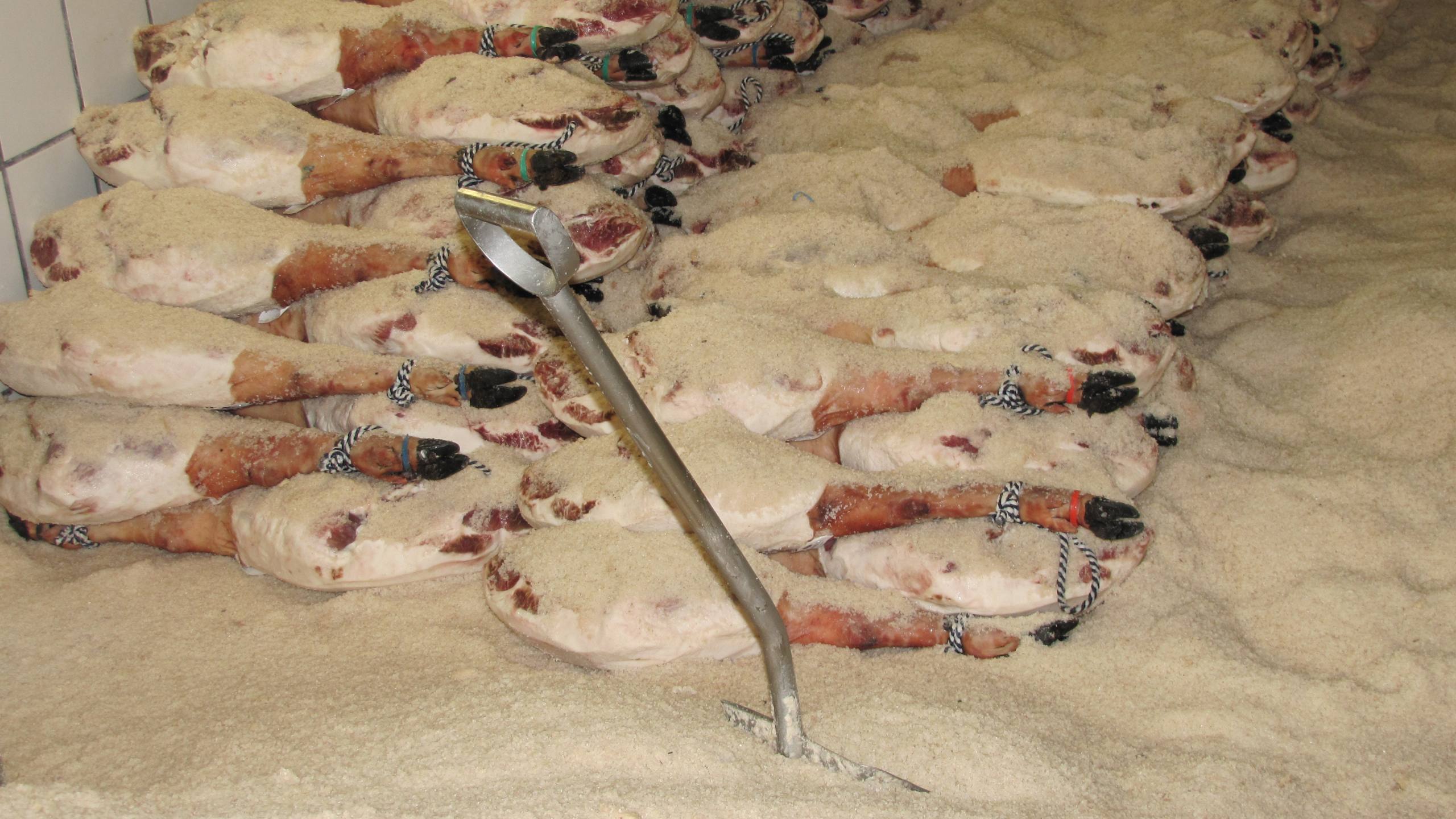salazón, el primer paso de la curación del jamón